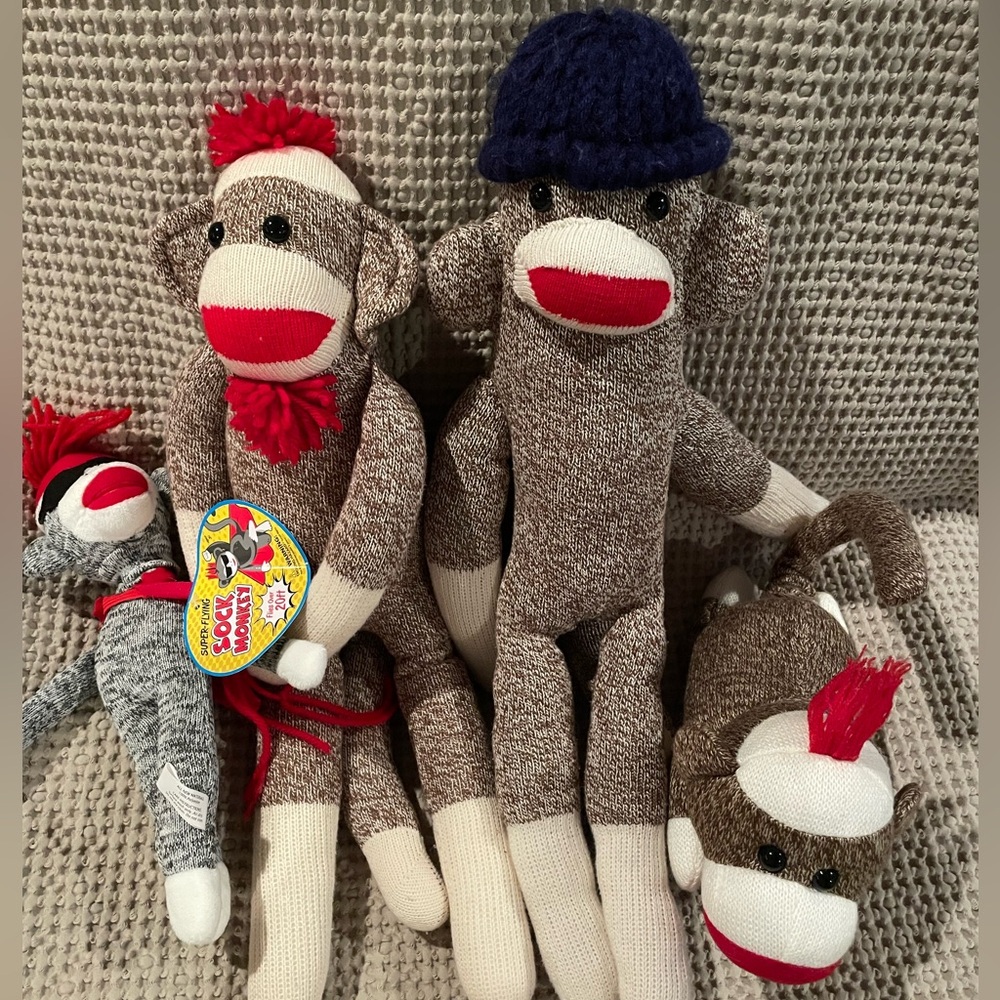 Group of Sock Monkeys